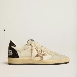 Women’s Ball Star in Napa and suede with glitter star and black heel tab